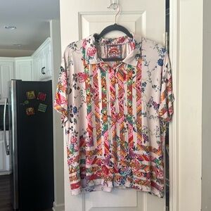 Johnny Was Top button front sz XL